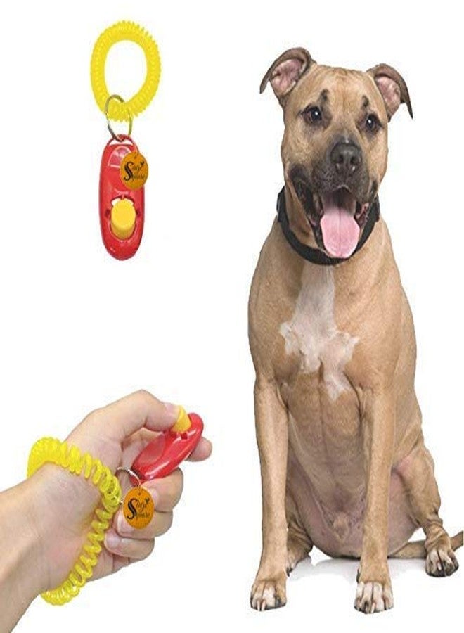 Sage Square Dog Training Clicker with Wrist Strap - Pet Training Clicker, Big Button Clicker Set, Pack of 2 (Color May Vary) - Image 3